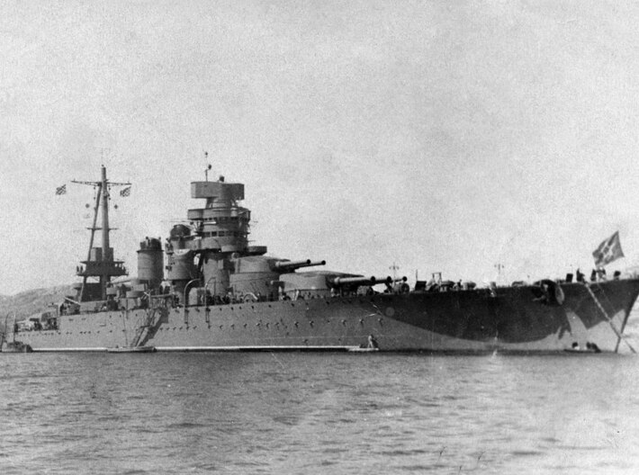 Nameplate Новороссийск (Novorossiysk in Cyrillic) 3d printed Conte di Cavour-class battleship Novorossiysk.