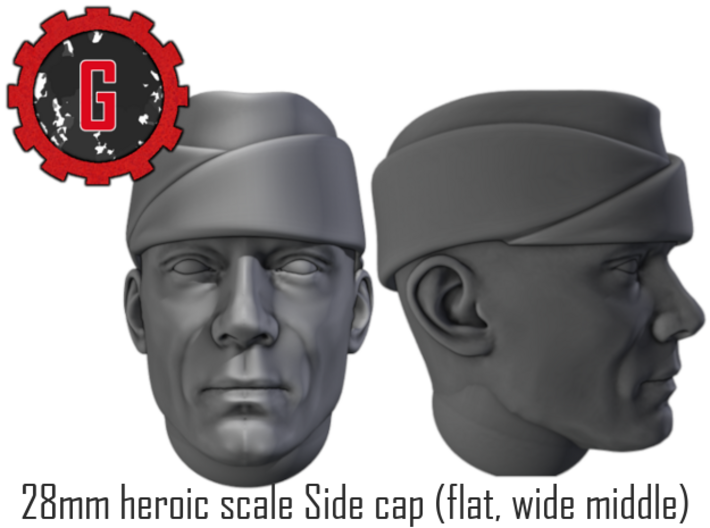 28mm Heroic Scale US Side Cap (flat middle) 3d printed