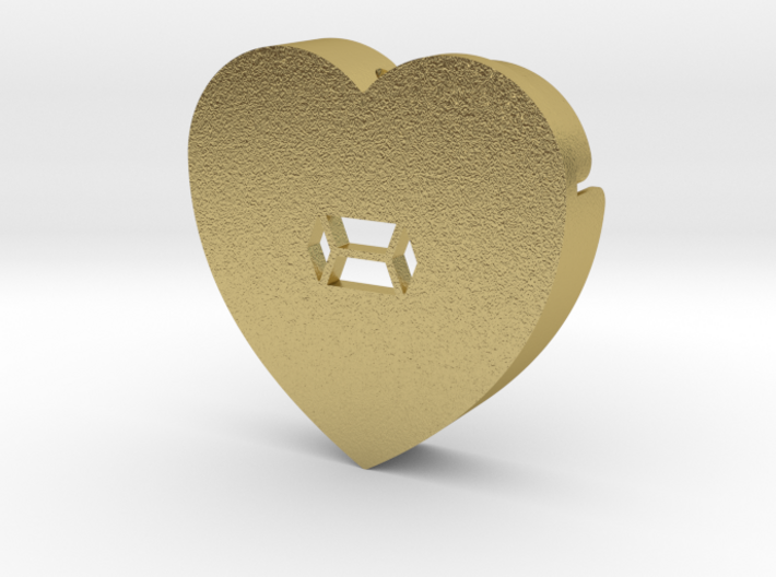 Heart shape DuoLetters print - 3d printed Heart shape DuoLetters print -