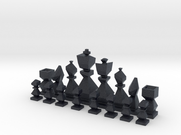Low-poly chess 3d printed