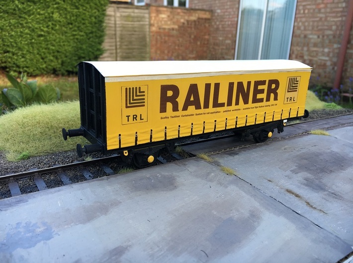 7mm Railiner Curtain side wagon 3d printed 