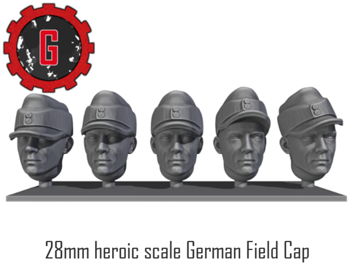 28mm Heroic Scale German Field Caps 3d printed