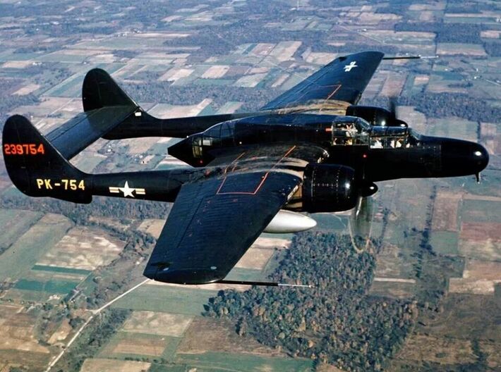 Nameplate P-61 Black Widow 3d printed Photo: US Air Force.