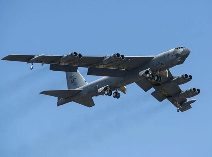 Nameplate B-52H Stratofortress 3d printed Photo: US Air Force.