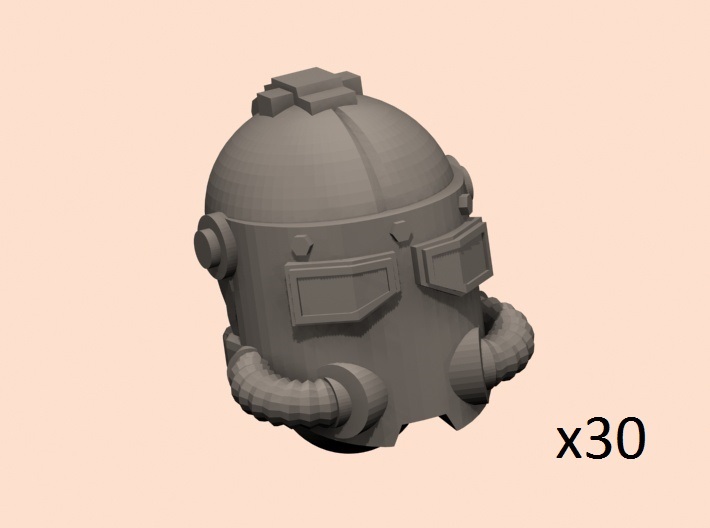 28mm Empire Aux heads 3d printed