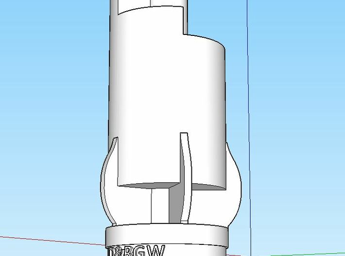 D&RGW 5-Chime Steam Whistle  3d printed 