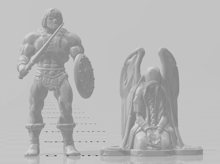 Chained Angel miniature model fantasy game dnd rpg 3d printed 