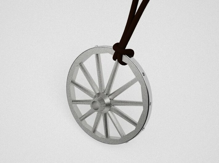 eccentric wheel pendant - original 3d printed 