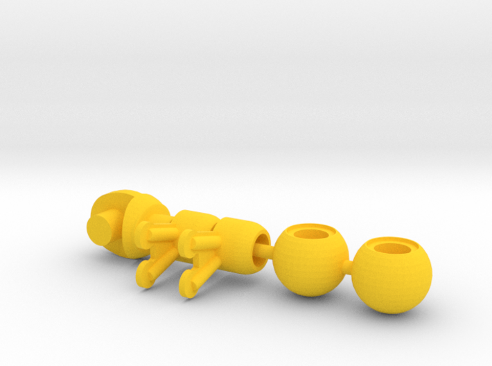 Bat Acroyear Micronauts Figure  3d printed Yellow Parts