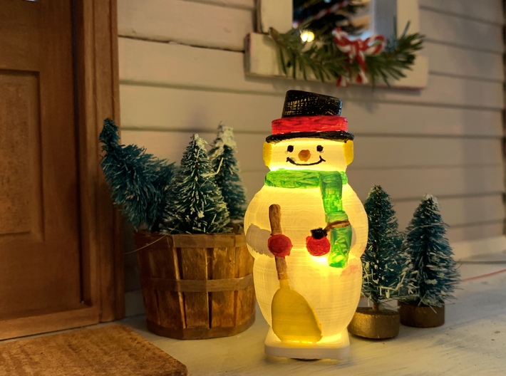 Light up snowman 3d printed 