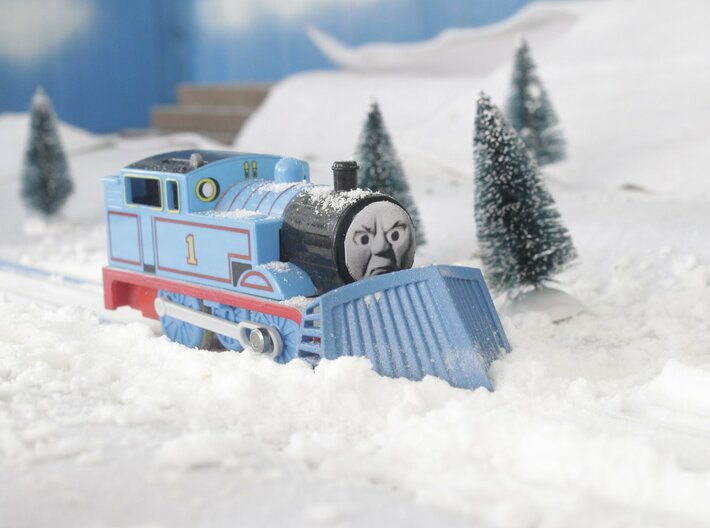Tomy / Trackmaster Snowplough Type 1 Size 7 3d printed Painted Versatile Plastic plough owned by NWR58 