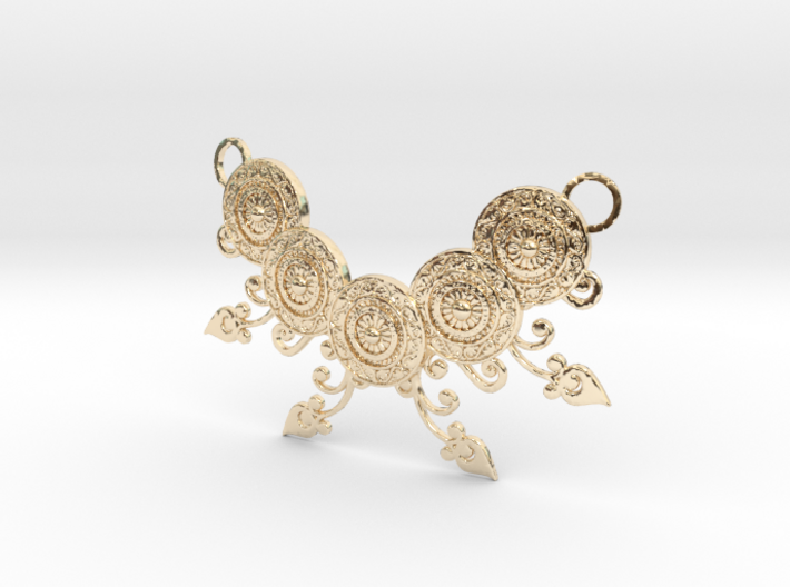 Ornamental Floral Necklace 3d printed