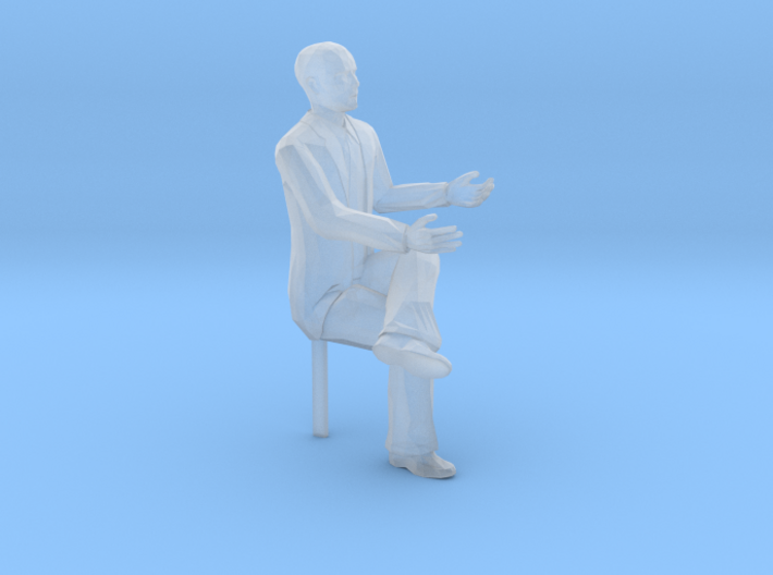G scale bald man sitting 3d printed This is a render not a picture