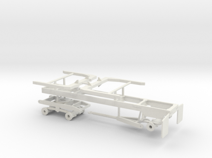 1/50th 20' log trailer, tandem axle front, angle  3d printed 