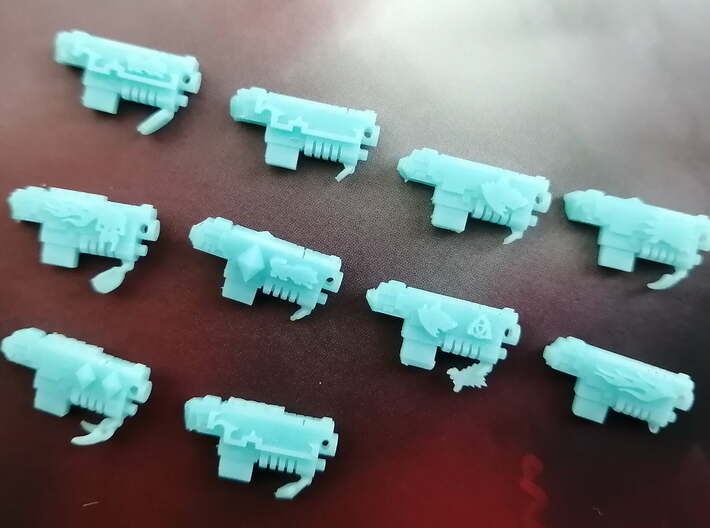 10 Space viking wolves primary pistols 3d printed 