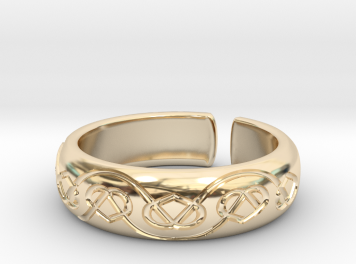Seven hearts [ring] 3d printed