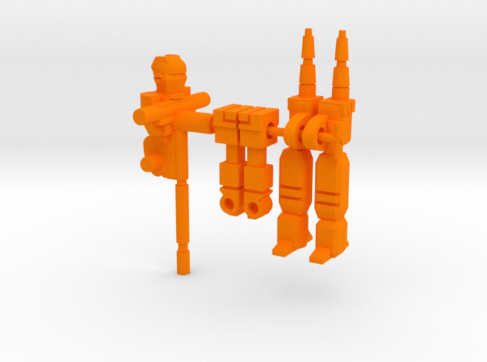 Silencer and Tracer RoGunners 3d printed Orange Parts