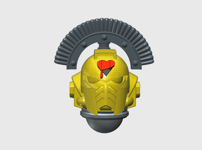 5x Lamented Heart - Crested G:10 Prime Helmets 3d printed Only 5 Helmets