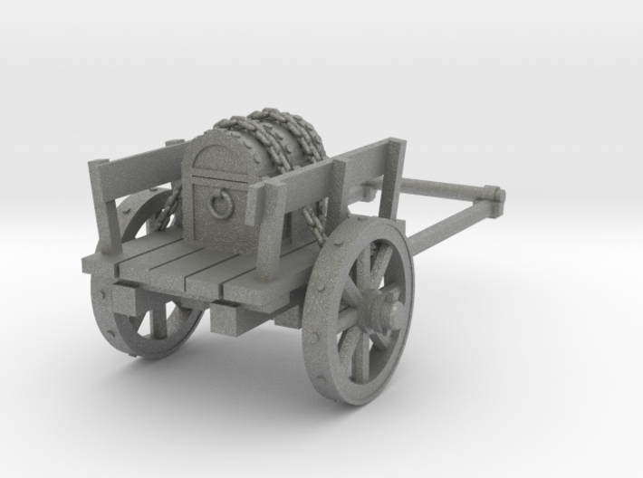 2-wheel cart with chest, 28mm 3d printed