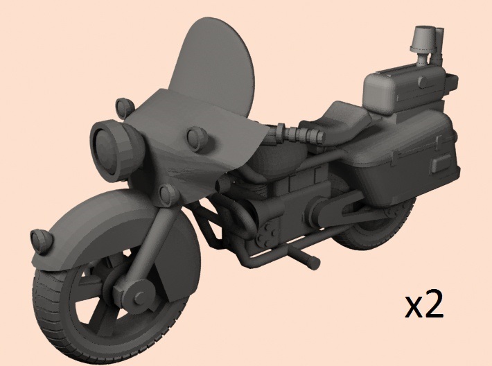 28mm Police motorcycle x2 3d printed