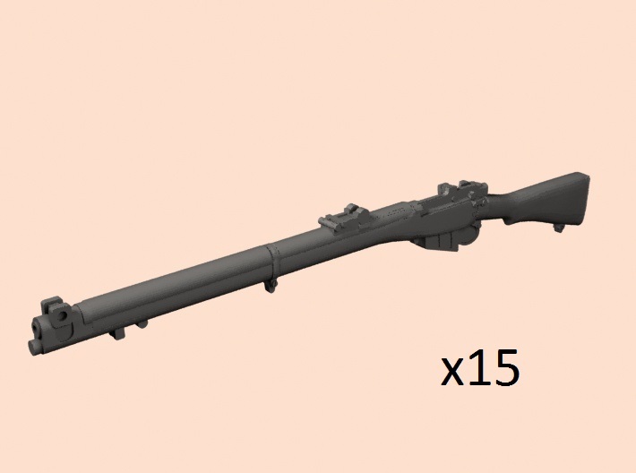 1/25 scale S.M.L.E. Lee-Enfield rifles 3d printed