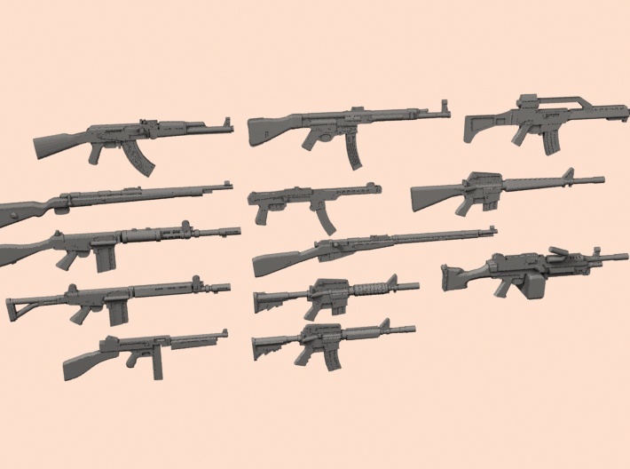 1/24 weapons set 3d printed