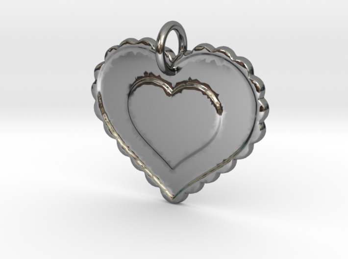 Heart Pendant - Makom Jewelry 3d printed
