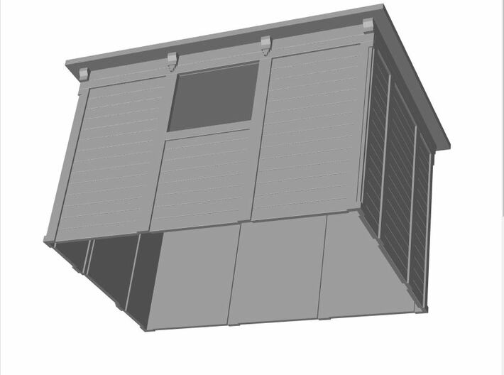 Concrete lineside hut 3d printed 