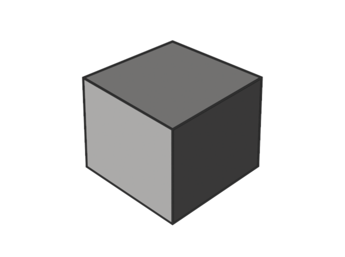 Cube Geometry 1 inch - Platonic Solid 3d printed Cube Geometry 1 inch - Platonic Solid