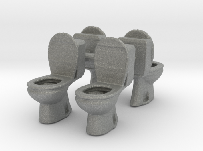 Toilet WC (x4) 1/56 3d printed