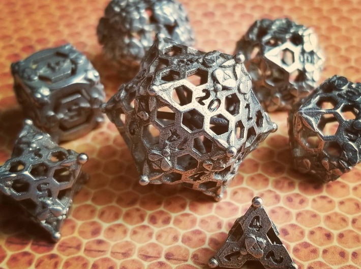 Bees Set Dice with D00 - Balanced 3d printed 