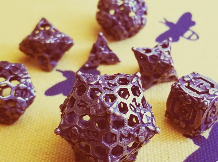 Bees Set Dice with D00 - Balanced 3d printed 