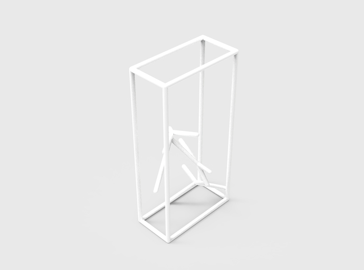 Naked Parallelepiped Sculpture 3d printed 