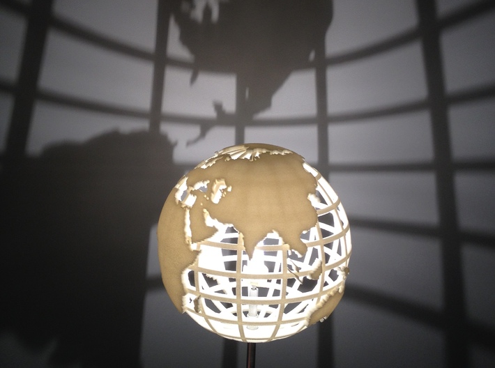 Gridded Globe for Mercator Projection 12cm 3d printed 