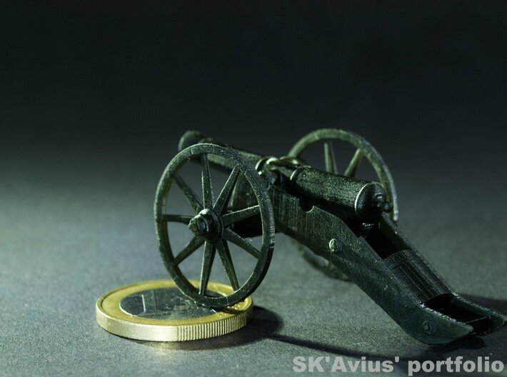French cannon (1812) 3d printed Scale 1:120