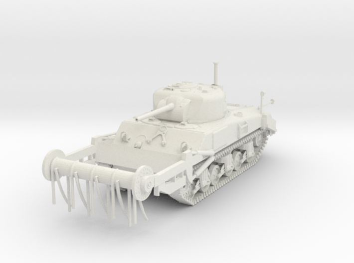 1/48 Scale M4A4 Sherman Tank with Crab Frail 3d printed