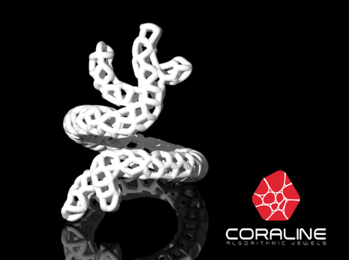 Red Coral Ring sz 6 3d printed 