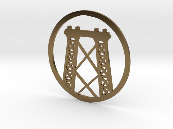 Williamsburg Bridge pendant 3d printed