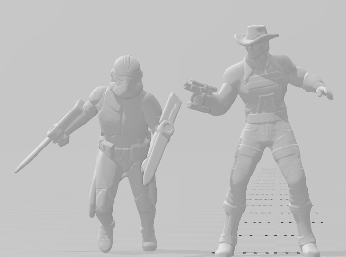 SW Clone Assassin miniature games dnd rpg trooper 3d printed 