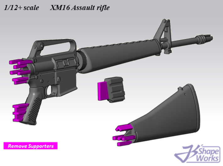 1/9 M16 Assault rifle (model 602) 3d printed 
