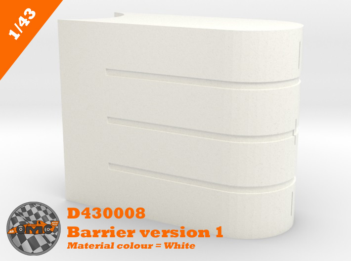 OMCD430008 Barrier version 1 (1/43) 3d printed OMCD430008 White material colour