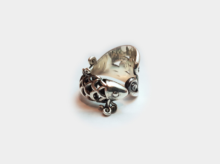 PISCES fish ring 3d printed 