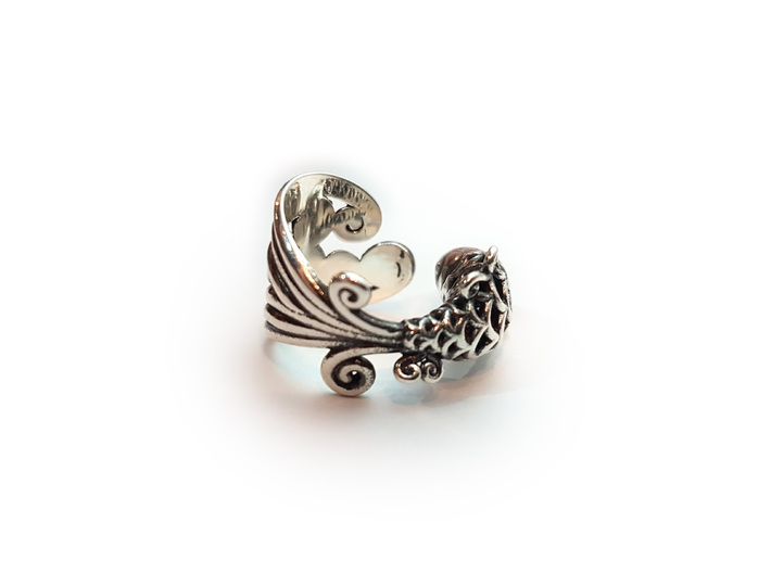 PISCES fish ring 3d printed 