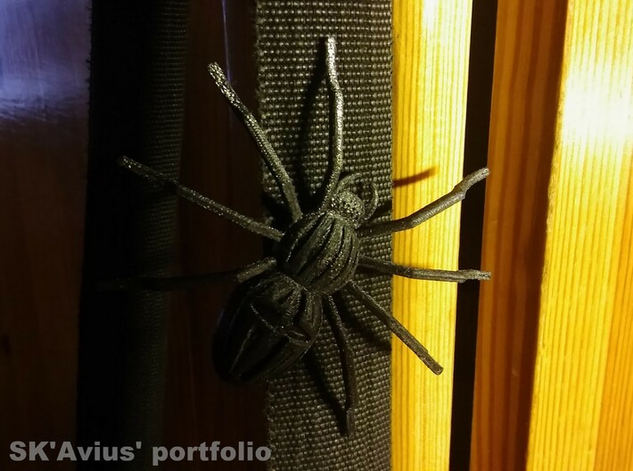 Orb-weaver spider pendant-brooch and pendant 3d printed 