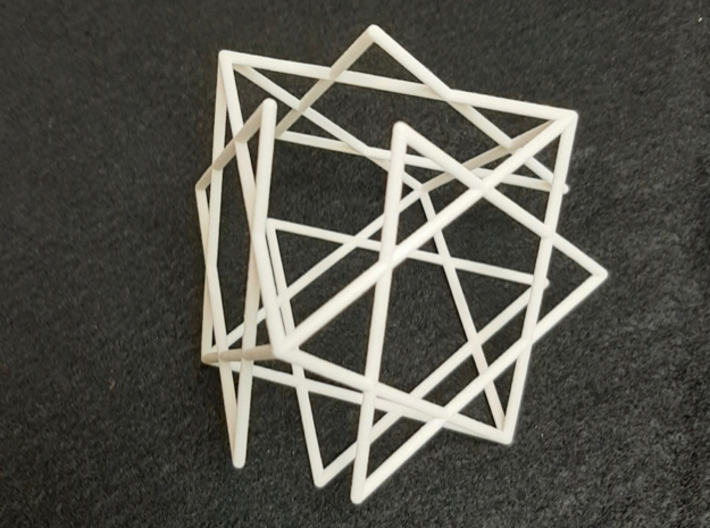Star-of-David Tetrahedron 3d printed White natural plastic, view 1