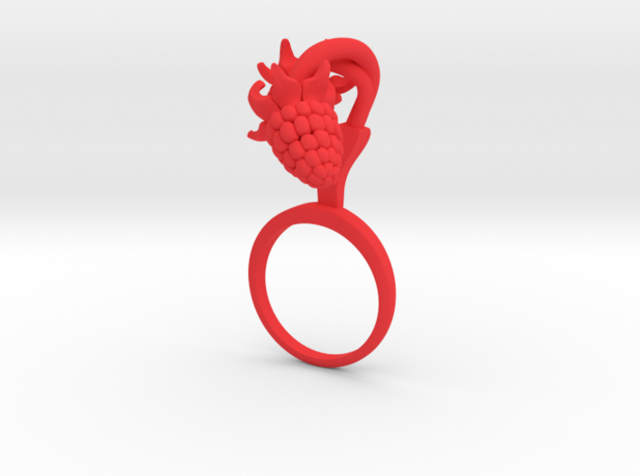 Ring with two large Raspberries R 3d printed