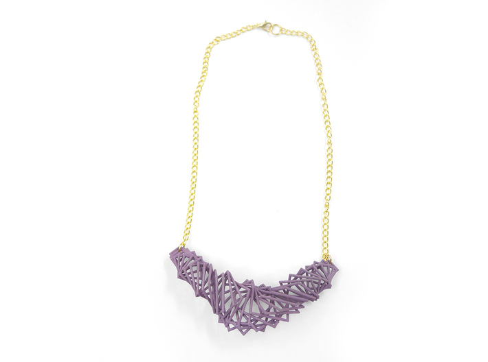Arithmetic Necklace 3d printed Custom Dyed Nylon (Wisteria)