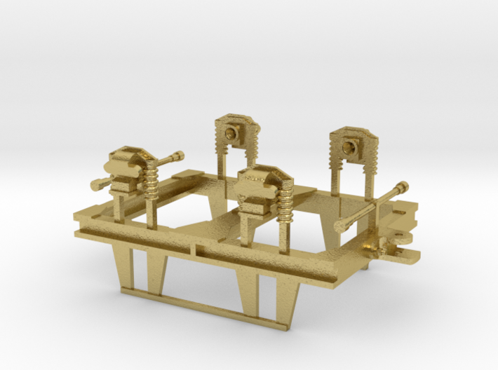 Brass Bochum Union Bogie 3d printed Render of model as printed and cast