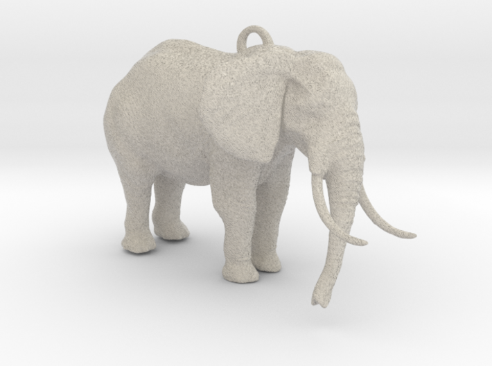 Elephant Keychain 3d printed