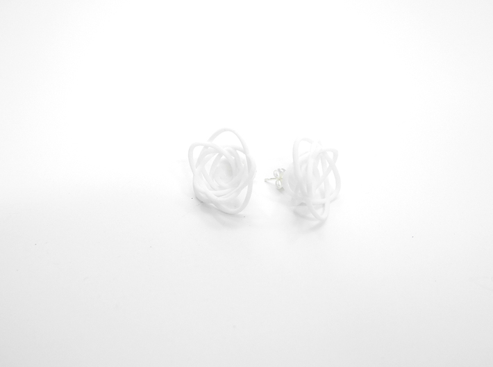 Sprouted Spirals Earrings (Studs) 3d printed 